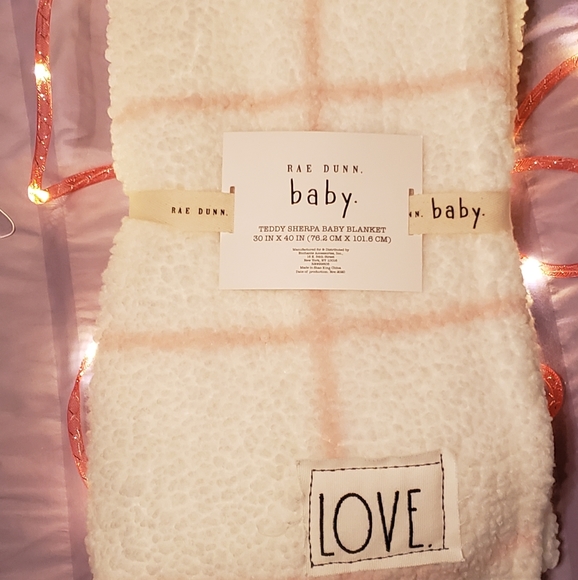 Rae Dunn LOVE baby blanket